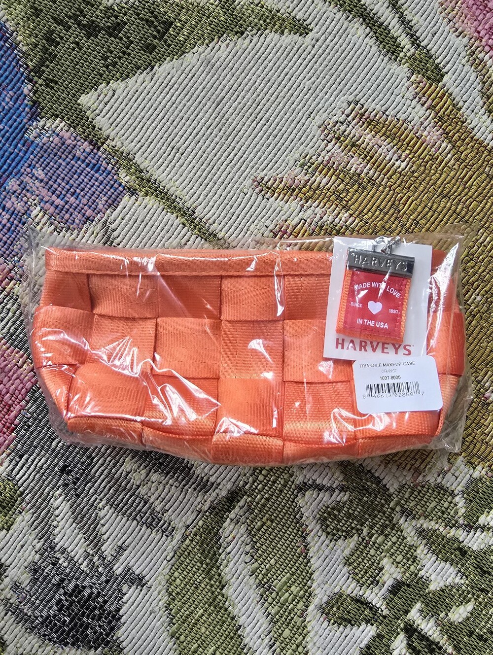 Harvey's Bags Orange Triangle Make Up Case